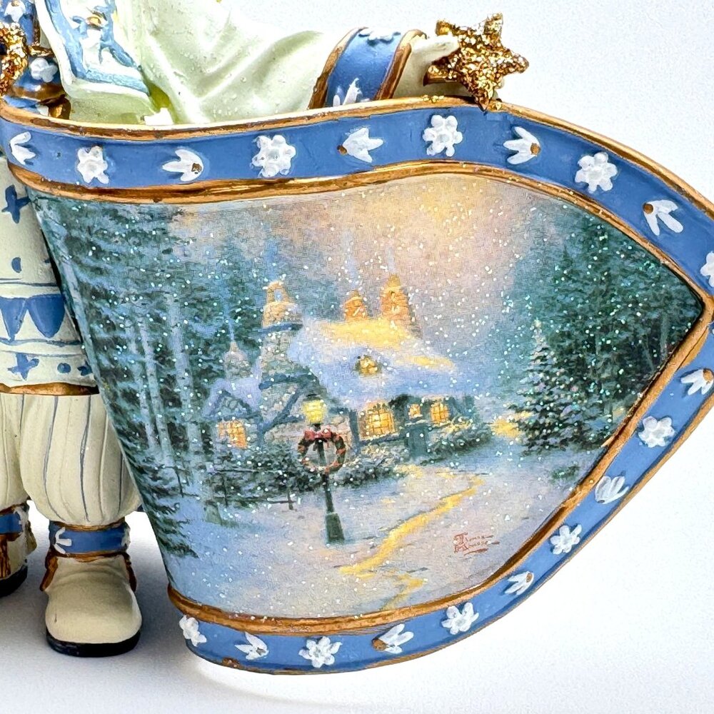 Vtg Thomas Kinkade Frosty Christmas Eve Santa Ornament Old World Santas 2003 - Picture 8 of 11